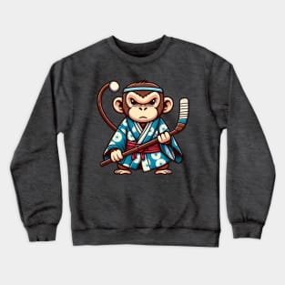 Ice hockey monkey Crewneck Sweatshirt